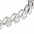 Sterling Silver CZ Heart Bracelet