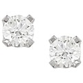 14k White Gold 1/5ct TDW Round Diamond Stud Earrings (J-K/ I2-I3)