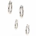 Sterling Silver Hoop Earring Set (2 Pair)