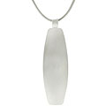 Sterling Silver Brushed Pendant Necklace
