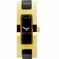 Gucci Women's Petite Goldplated Leather Strap Watch