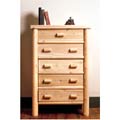 Rustic Log Adirondack Cedar Five Drawer Dresser