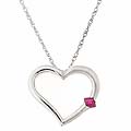 14k Ruby Heart Pendant