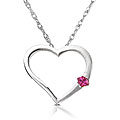 14k Ruby Heart Pendant