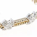 24-kt. Gold over Silver Two-tone CZ Bracelet