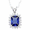 Sterling Silver Violet CZ Pendant