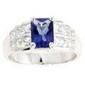 Sterling Silver Blue White CZ Ring
