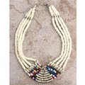 Tribal Bone Colored Necklace