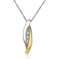 14k Gold Channel-set 1/10ct Diamond Pendant