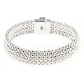 Sterling Silver Italian Designer Mesh Bracelet