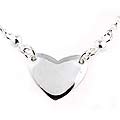 Sterling Silver Heart Rolo Necklace