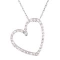 14k White Gold 1/10ct Diamond Heart Pendant