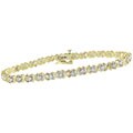 10k Yellow Gold 1ct TDW Diamond Tennis Bracelet (J-K, I2-3)