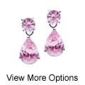 Sterling Silver Pear-drop CZ Earrings