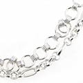 Sterling Silver Link Anklet Set