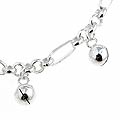 Sterling Silver Jingle Link Anklet