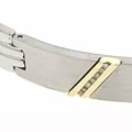 Men's 10k Yellow Gold Steel Diamond Bracelet