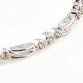 14kt Gold 1/2ct Diamond Three stones Link Bracelet