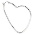 Sterling Silver Heart Hoop Earring Set