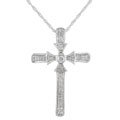 14k White Gold 1/5ct Diamond Maltese Cross