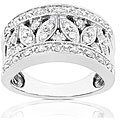 14k White Gold and 1/2ct Diamond Floral Ring (H-I,I1)