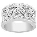 14k White Gold and 1/2ct Diamond Floral Ring