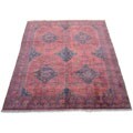 Afghani Khal Mohammadi Rust/Black Rug (6'8 x 9'4)