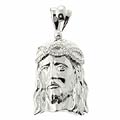 Sterling Silver & Cubic Zirconia Phat Bling Christ Pendant