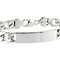 Sterling Silver 9-inch 10 mm Men's ID Bracelet