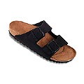 Betula Boogie Black Suede 2 Strap Sandals