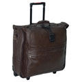 Chestnut Brown Leather Rolling Garment Bag