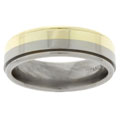 Men's 14k Gold and Titanium 7 mm Band