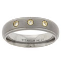 14k Gold Titanium 1/10ct TDW Round Diamond Band (H-I/ I2)