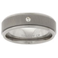 Men's Titanium 6.8 mm Diamond Wedding Band (H-I/ I2)
