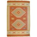 Double Diamonds Flat-weave Wool Rug (8' x 10')