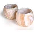 Set of 2 Alabaster Votives (Egypt)