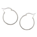 Sterling Silver Greek Key Hoop Earrings