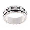 Sterling Silver Heart Spinner Ring