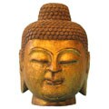 Stone and Gold Buddha Head