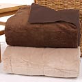 Reversible Micro-plush Faux Fur Down Throw