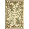 Hand-tufted Multi Green Leaves Wool Rug (8' x 11')