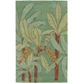 Hand-tufted Green Orchard Wool Runner (2'6 x 8')