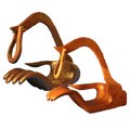 Hand-shaped Teak Wood Wine Bottle Holder