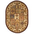 Hand-tufted Bakhtieri Oval Wool Rug (4'6 x 6'6)