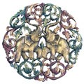 Elephants Teak Wood Wall Hanging