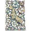 Handcarved Horse Teak Wood Wall Hanging
