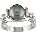 Sterling Silver Cultured Tahitian Pearl Ring