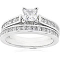 14k Gold 1 1/3ct TDW Princess Diamond Bridal Ring
