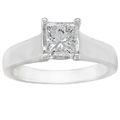 14k White Gold 5/8ct TDW Diamond Solitaire Ring (G-H/ I1-I2)