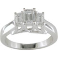 14k Gold 3/4ct Emerald-cut Diamond Trellis Ring